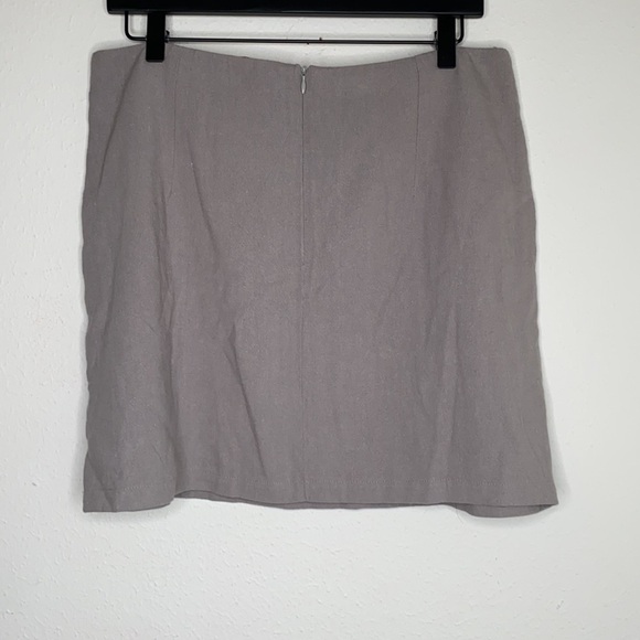 Umgee Gray Embroidered Skirt Floral Birds Large - Picture 5 of 5